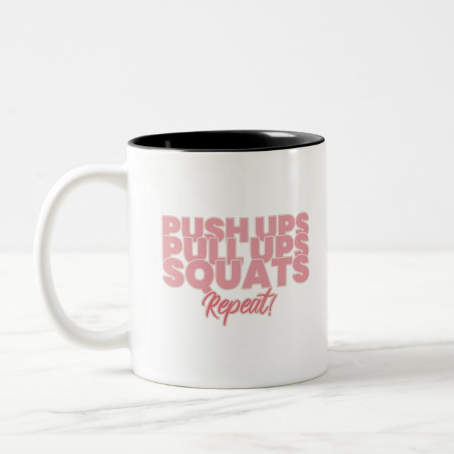 Taza Bicolor Instrucciones para gimnasio rosa (Izquierda)