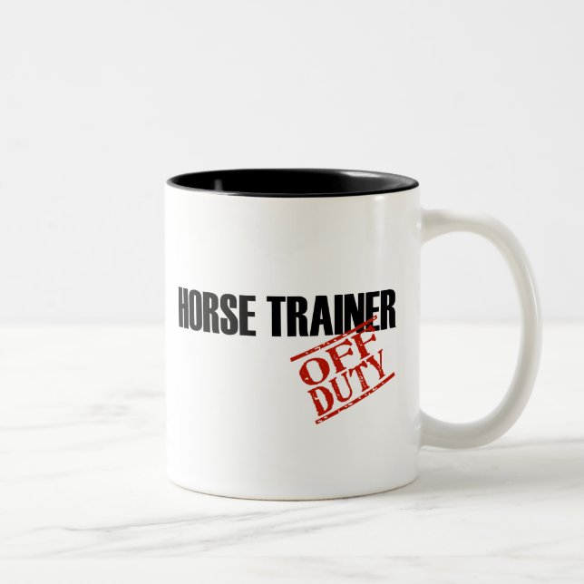 TAZA BICOLOR INSTRUCTOR DE CABALLO FUERA DE SERVICIO (Derecha)