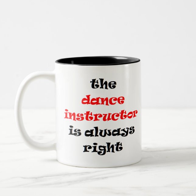 Taza Bicolor instructor de danza a la derecha (Izquierda)