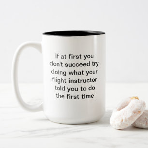 Taza Bicolor Instructor de vuelo Credo Mug