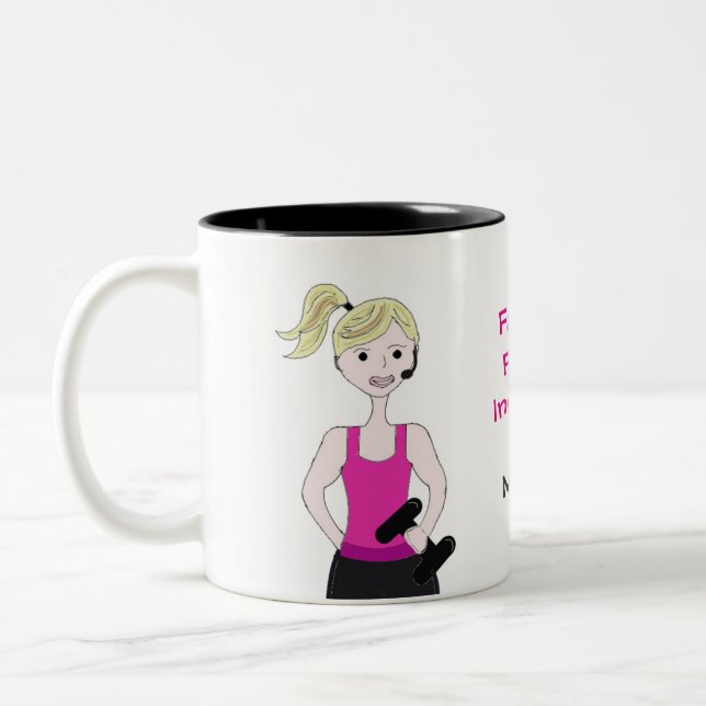 Taza Bicolor Instructora de Fitness Fabulosa (Izquierda)