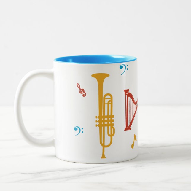 Taza Bicolor Instrumentos musicales (Izquierda)