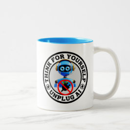 Taza Bicolor Inteligencia artificial - Desenchufar IA