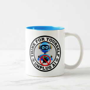 Taza Bicolor Inteligencia artificial - Desenchufar IA