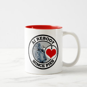 Taza Bicolor Inteligencia Artificial (IA) - Amo a Mince Pies