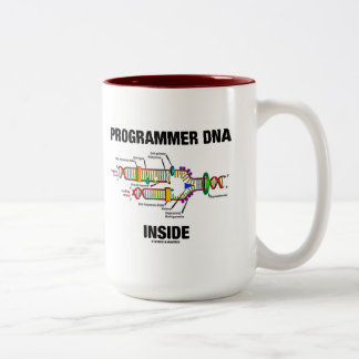Taza Bicolor Interior de la DNA del programador (réplica de la