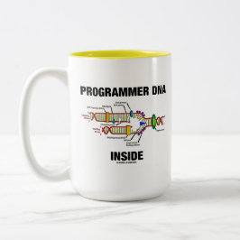 Taza Bicolor Interior de la DNA del programador (réplica de la