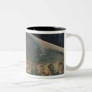 Taza Bicolor Interior de la fragua en Fourchambault