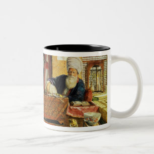 Taza Bicolor Interior de una escuela, El Cairo, 1890 (w/c)