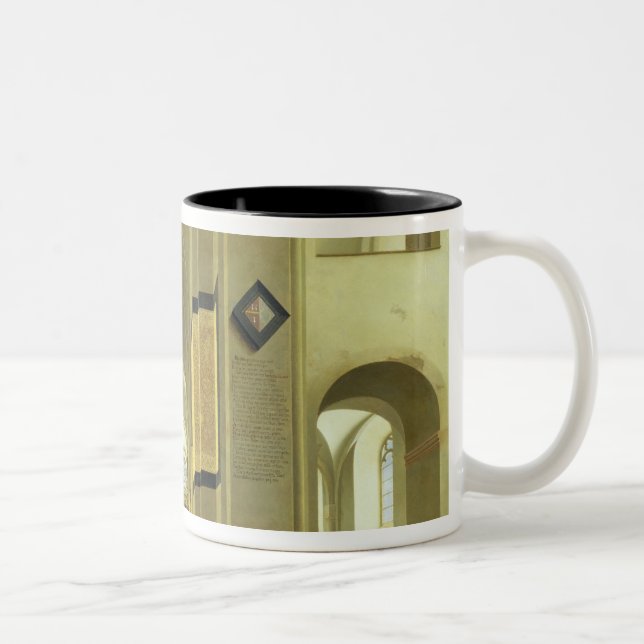 Taza Bicolor Interior del Marienkirche en Utrecht, 1638 (Derecha)