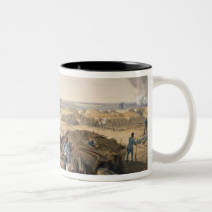 Taza Bicolor Interior del Redan, placa 'de Seat de la guerra
