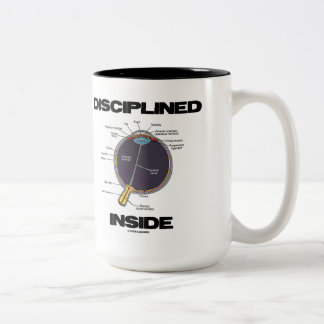 Taza Bicolor Interior disciplinado del ojo (i) (humor de la