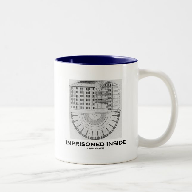 Taza Bicolor Interior encarcelado (Jeremy Bentham Panopticon) (Derecha)