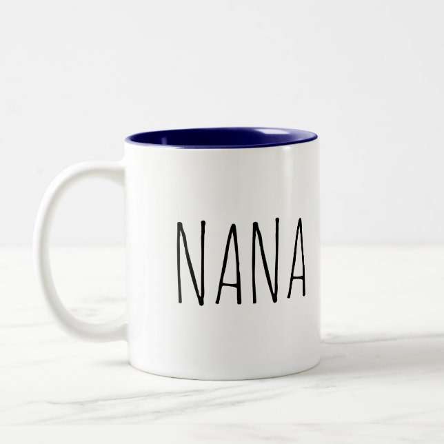 Taza Bicolor Interior Nana Azul dentro del café Mug (Izquierda)