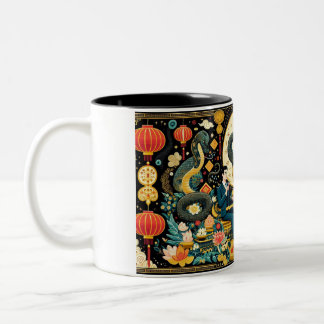 Taza Bicolor Interpretación de fantasía del año lunar