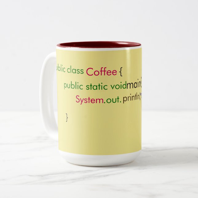 Taza Bicolor Interrumpir el intervalo de tiempo (Anverso izquierdo)