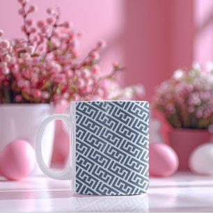 Taza Bicolor Intersección del patrón de alfabeto E