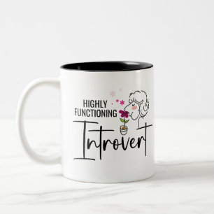 Taza Bicolor Introvertido de alto funcionamiento