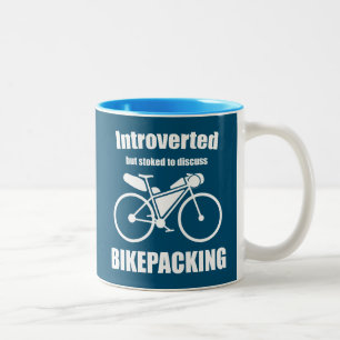 Taza Bicolor Introvertido Pero Alarmado Para Discutir El Bikepa