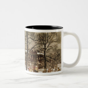 Taza Bicolor Invierno de Arturo Rackham el   en los jardines de