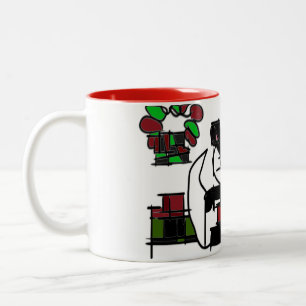 Taza Bicolor Invierno de Boston terrier