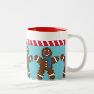 Taza Bicolor Invierno del hombre de pan de jengibre buenas