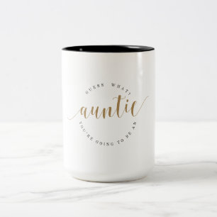 Taza Bicolor ¡Invitación del embarazo para la tía de la