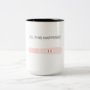 Taza Bicolor Invitación del embarazo para los amigos y la