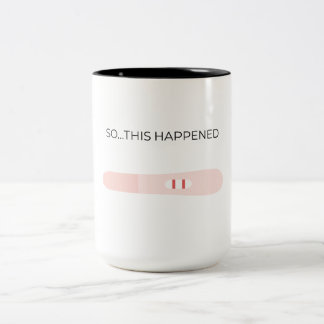 Taza Bicolor Invitación del embarazo para los amigos y la