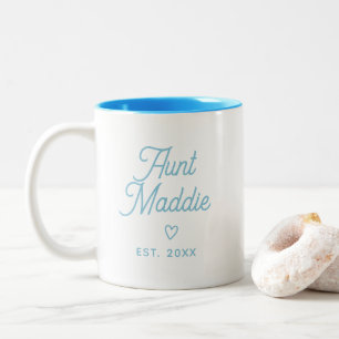 Taza Bicolor Invitación moderna del bebé con embarazo
