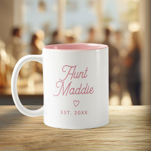 Taza Bicolor Invitación moderna del bebé con embarazo