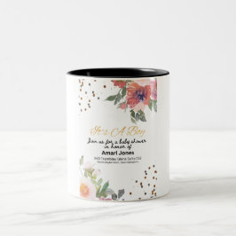 Taza Bicolor Invitación para Baby Shower