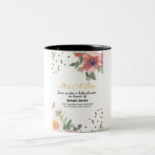 Taza Bicolor Invitación para Baby Shower