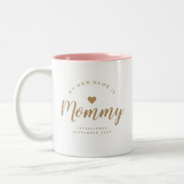 Taza Bicolor Invitación personalizada de bebé de nueva mamá