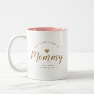 Taza Bicolor Invitación personalizada de bebé de nueva mamá