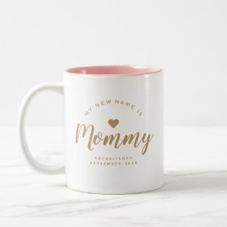 Taza Bicolor Invitación personalizada de bebé de nueva mamá