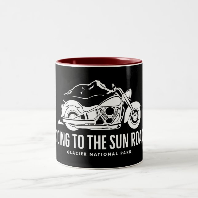 Taza Bicolor Ir A La Motocicleta Sun Road Montana (Centro)