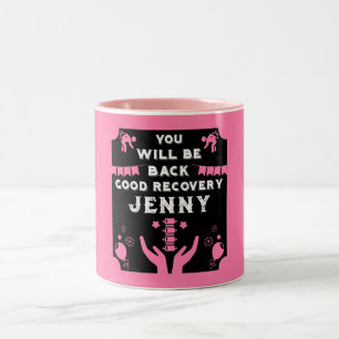 Taza Bicolor Ir bien después de la cirugía de espalda