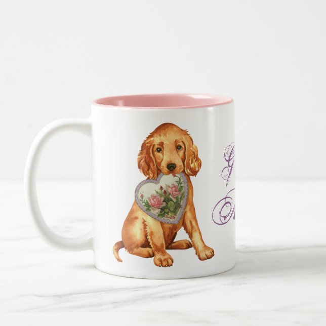 Taza Bicolor Irish Setter Heart Mom (Izquierda)