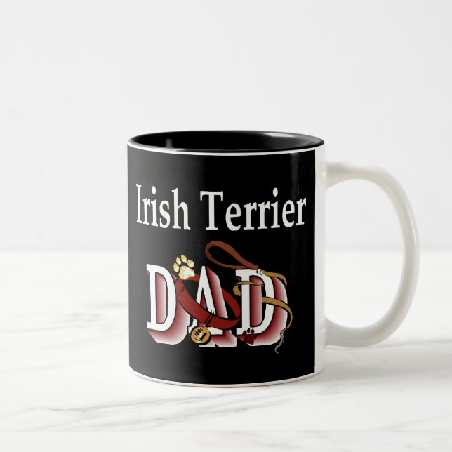 Taza Bicolor Irish Terrier Dad Mug (Derecha)