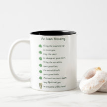Irlandés Blessing Mug