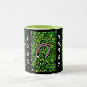 Taza Bicolor Irlandés Lucky Horseshoe