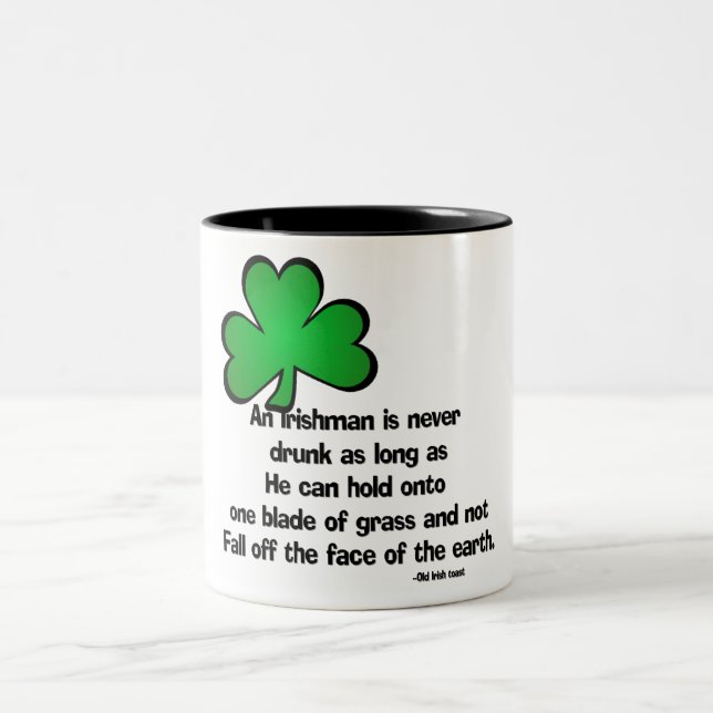 Taza Bicolor Irlandés que bebe diciendo 4 - taza/Stein (Centro)