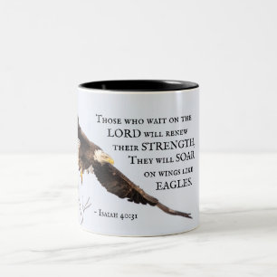Taza Bicolor Isaías 40:31 Los que esperan sobre el Señor, Bibli