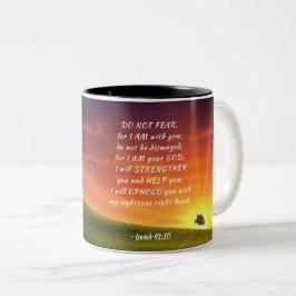 Taza Bicolor Isaías 41:10 No temáis que yo esté contigo