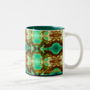 Taza Bicolor Isla aérea del adorno, diseño del estudio del