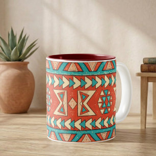 Taza Bicolor Isla Boho Tribal