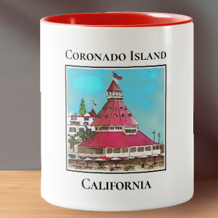 Taza Bicolor Isla Coronado de California