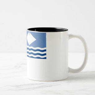 Taza Bicolor Isla de la bandera del Wight