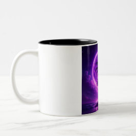 Taza Bicolor Isla de la Luna Morada Paisaje de Ensueño